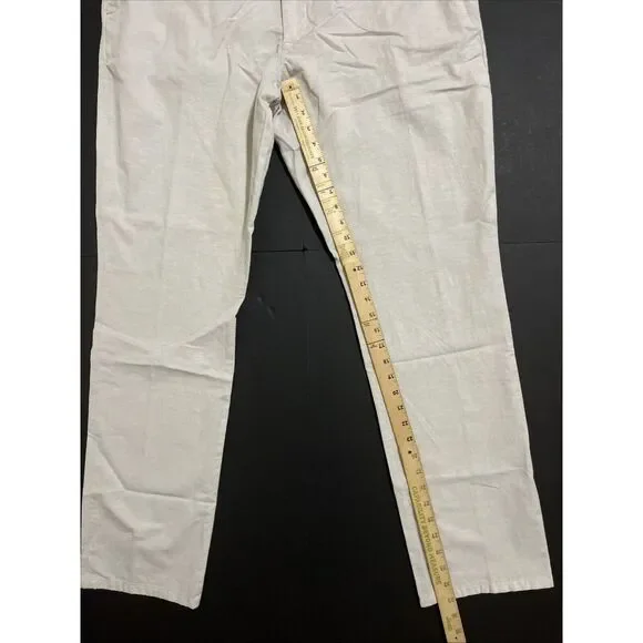 Peter Millar Crown‎ Crafted Somerset Pants Men's Stone Cotton Linen Blend Sz 42